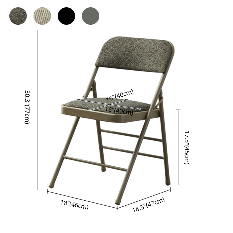 Chaise d'appoint contemporaine en métal, pliable, à dossier ouvert, sans accoudoirs, pour salle à manger