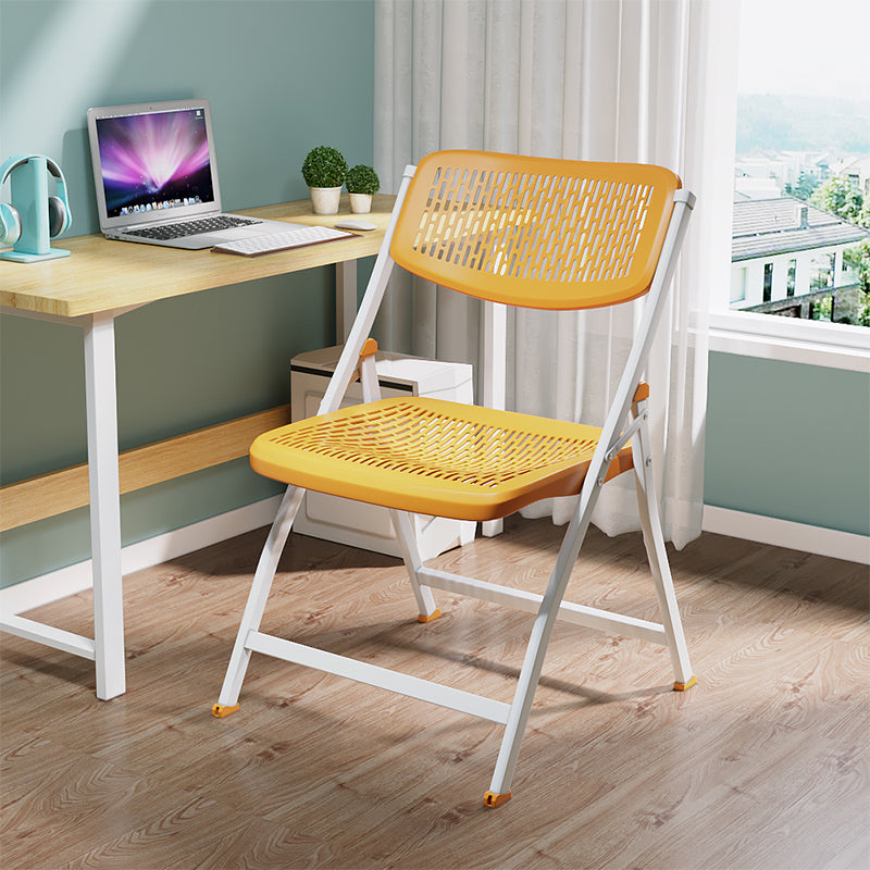 Chaise d'intérieur et d'extérieur moderne, chaise d'appoint pliante en métal à dossier ouvert, pour la maison