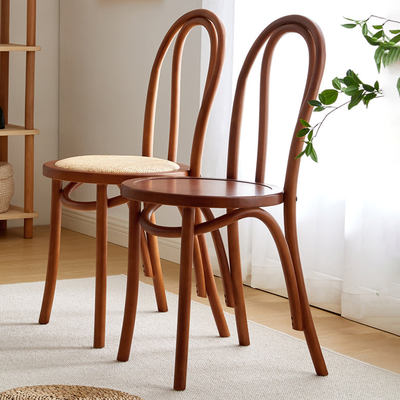 Sillas de madera de haya de estilo moderno, sillas de comedor de cocina con parte trasera Windsor