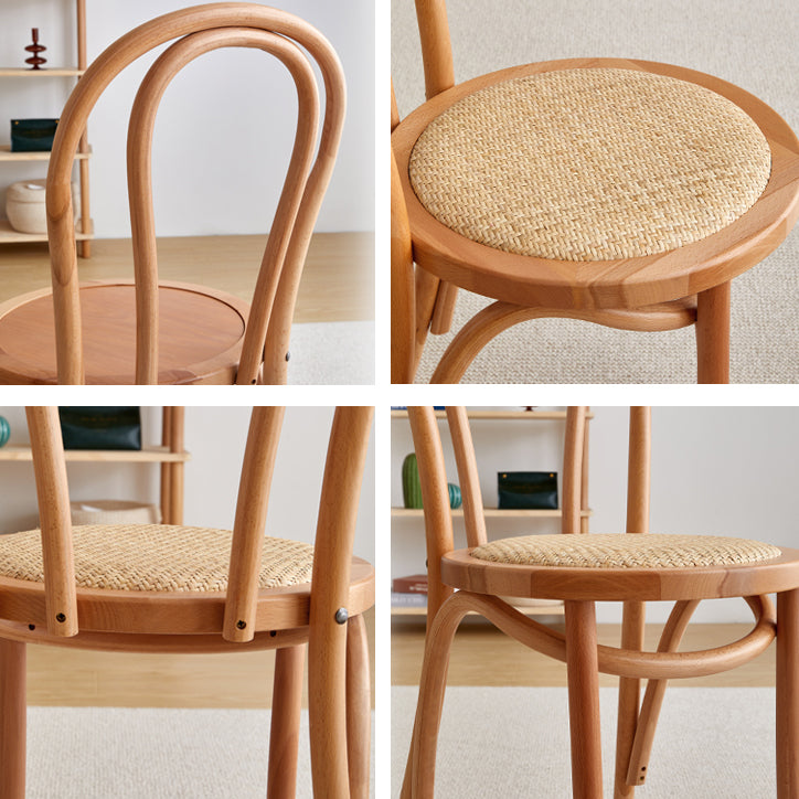 Sillas de madera de haya de estilo moderno, sillas de comedor de cocina con parte trasera Windsor