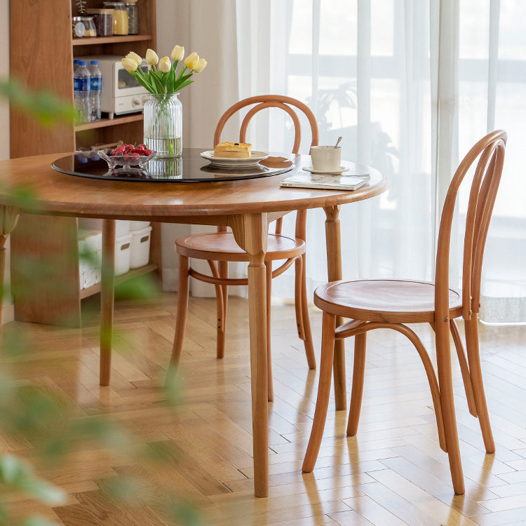 Sillas de madera de haya de estilo moderno, sillas de comedor de cocina con parte trasera Windsor