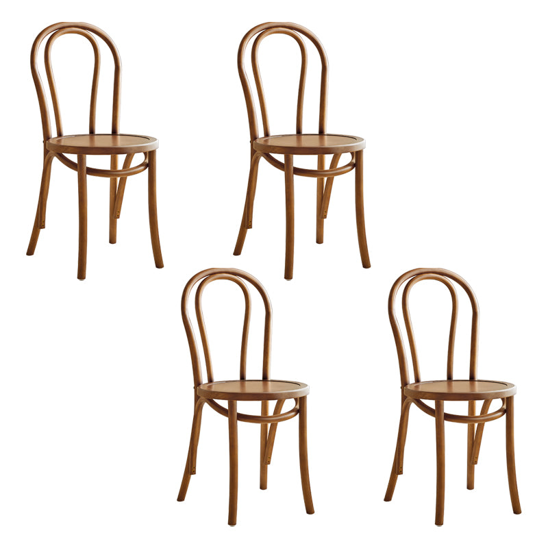Sillas de madera de haya de estilo moderno, sillas de comedor de cocina con parte trasera Windsor