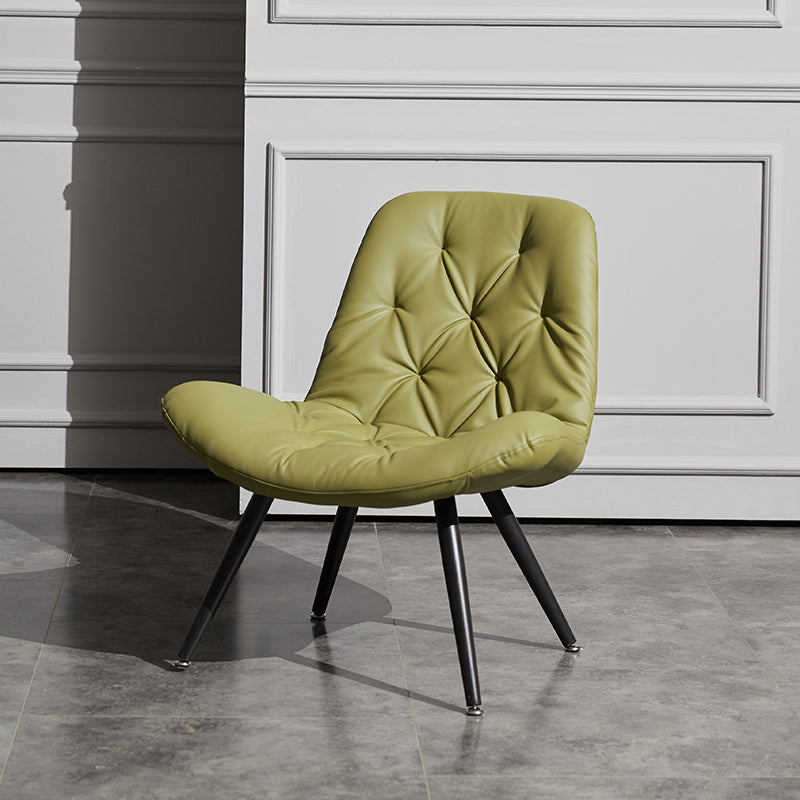 Chaise Parsons rembourrée sans accoudoirs, chaise moderne d'intérieur et d'extérieur en métal, pantoufles de maison