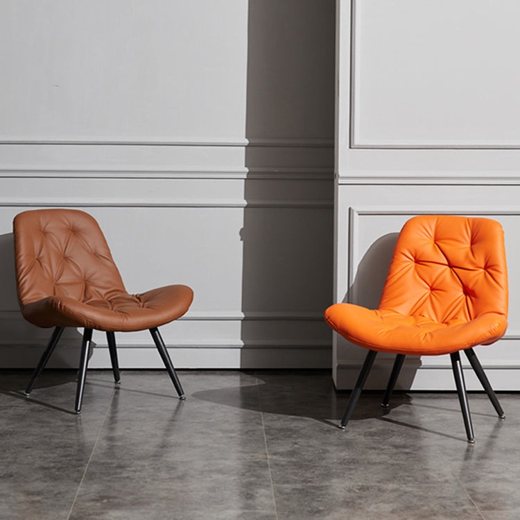 Silla moderna para interiores y exteriores, zapatilla de casa de metal, silla Parsons tapizada sin brazos