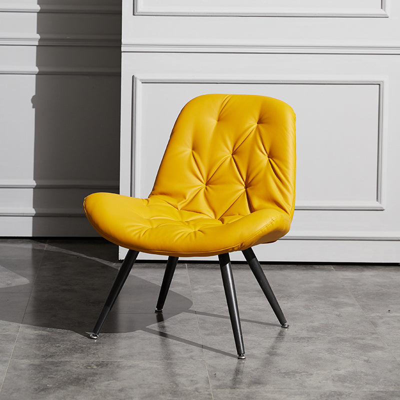 Chaise Parsons rembourrée sans accoudoirs, chaise moderne d'intérieur et d'extérieur en métal, pantoufles de maison
