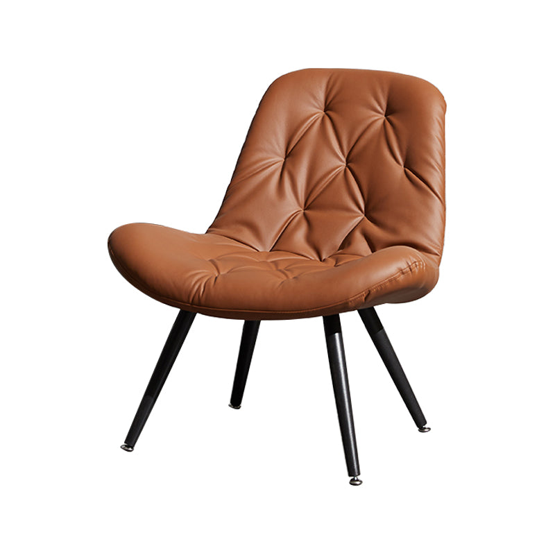 Silla moderna para interiores y exteriores, zapatilla de casa de metal, silla Parsons tapizada sin brazos