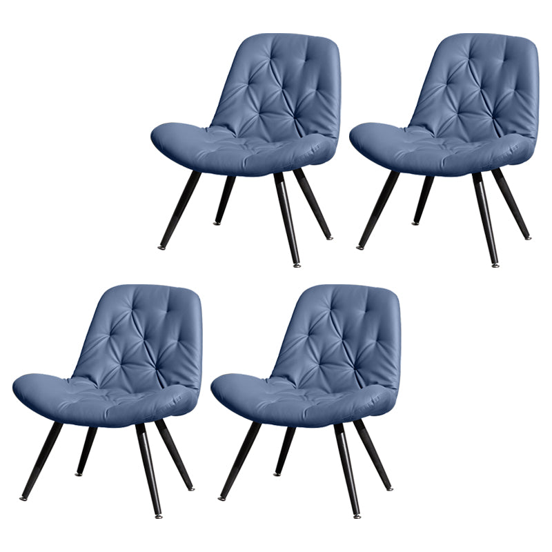 Silla moderna para interiores y exteriores, zapatilla de casa de metal, silla Parsons tapizada sin brazos