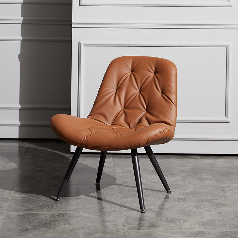 Silla moderna para interiores y exteriores, zapatilla de casa de metal, silla Parsons tapizada sin brazos