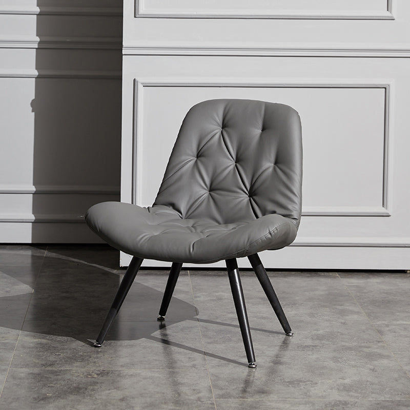 Chaise Parsons rembourrée sans accoudoirs, chaise moderne d'intérieur et d'extérieur en métal, pantoufles de maison