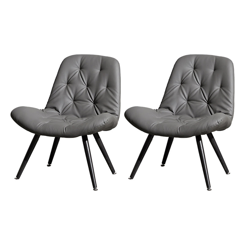 Silla moderna para interiores y exteriores, zapatilla de casa de metal, silla Parsons tapizada sin brazos