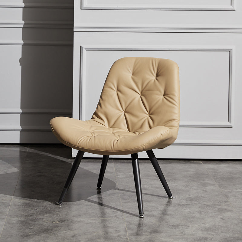 Chaise Parsons rembourrée sans accoudoirs, chaise moderne d'intérieur et d'extérieur en métal, pantoufles de maison