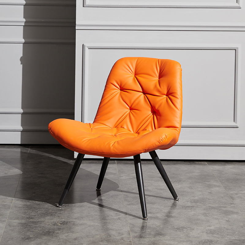 Silla moderna para interiores y exteriores, zapatilla de casa de metal, silla Parsons tapizada sin brazos