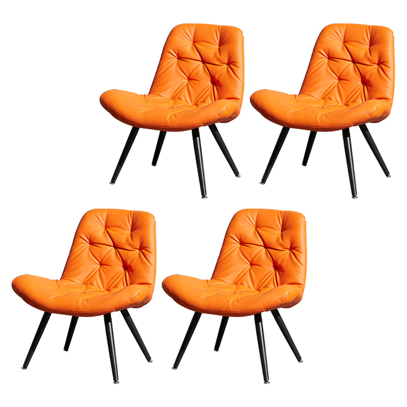 Silla moderna para interiores y exteriores, zapatilla de casa de metal, silla Parsons tapizada sin brazos