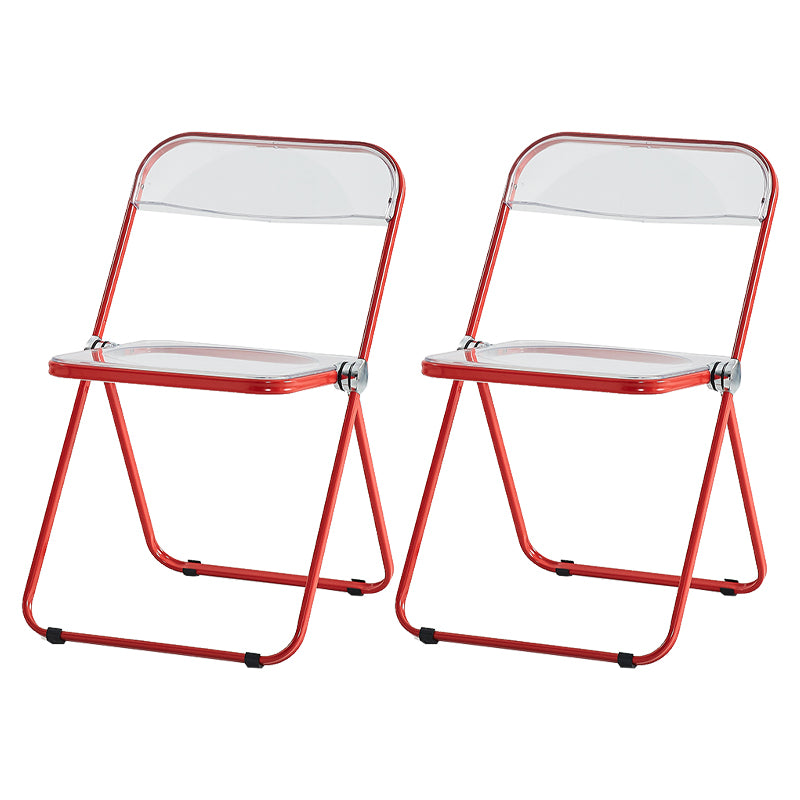 Chaise latérale de maison contemporaine en métal pliante, chaise latérale de salle à manger à dossier ouvert