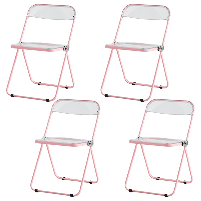 Chaise latérale de maison contemporaine en métal pliante, chaise latérale de salle à manger à dossier ouvert
