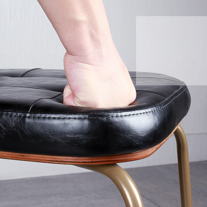 Cuir d'unité centrale de style industriel dinant des chaises ouvertes arrière dinant des chaises latérales sans bras