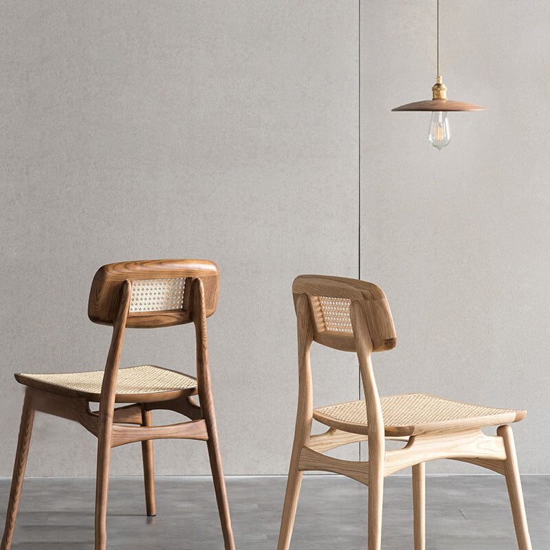 Chaise en bois de chêne de style contemporain, cuisine, salle à manger, chaises latérales à dossier ouvert