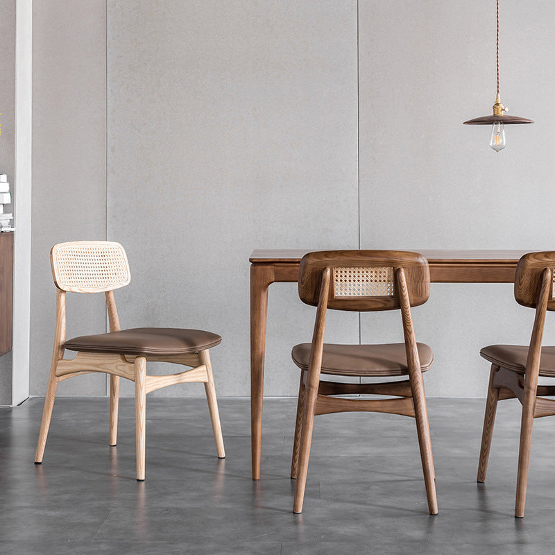 Chaise en bois de chêne de style contemporain, cuisine, salle à manger, chaises latérales à dossier ouvert