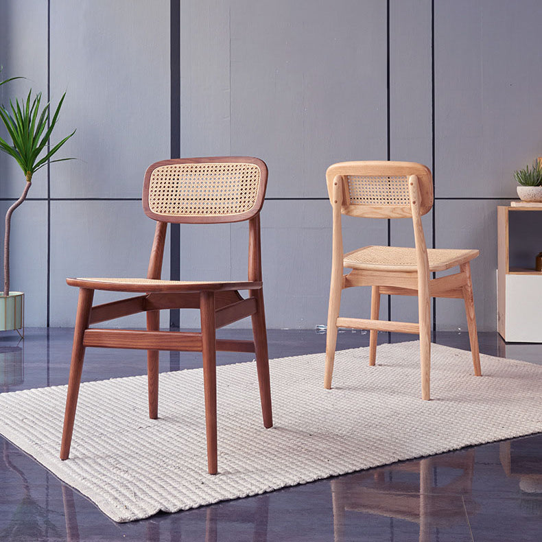 Chaise en bois de chêne de style contemporain, cuisine, salle à manger, chaises latérales à dossier ouvert