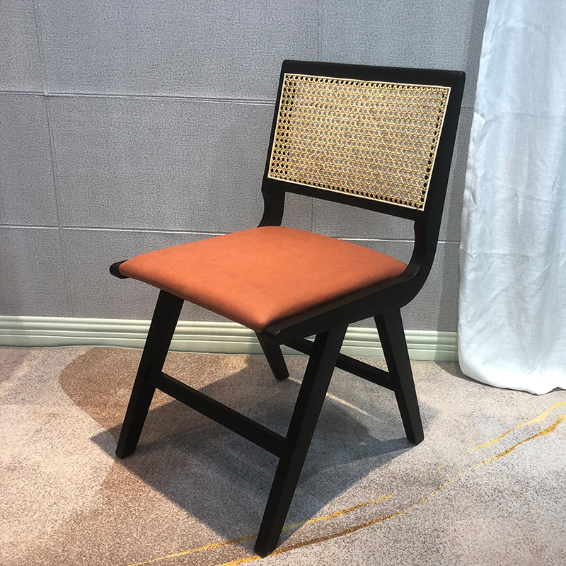 Chaise de salle à manger en bois de style contemporain, chaise d'appoint à dossier ouvert pour cuisine