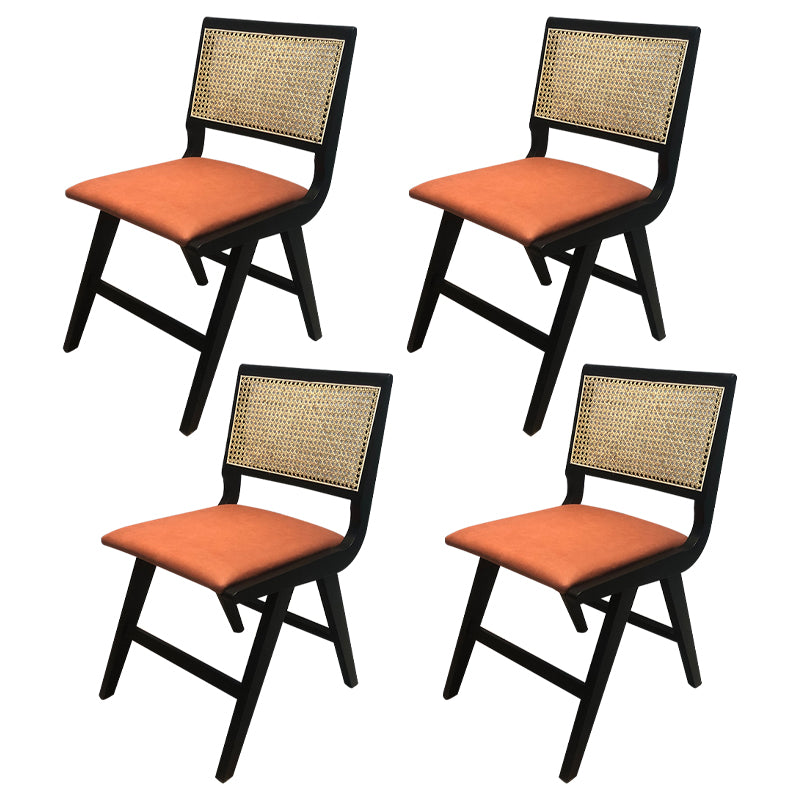 Silla de comedor de madera de estilo contemporáneo, respaldo abierto, silla lateral para cocina