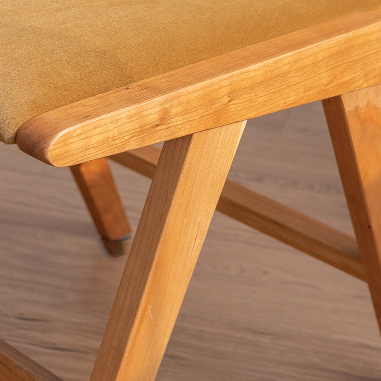Silla de comedor de madera de estilo contemporáneo, respaldo abierto, silla lateral para cocina