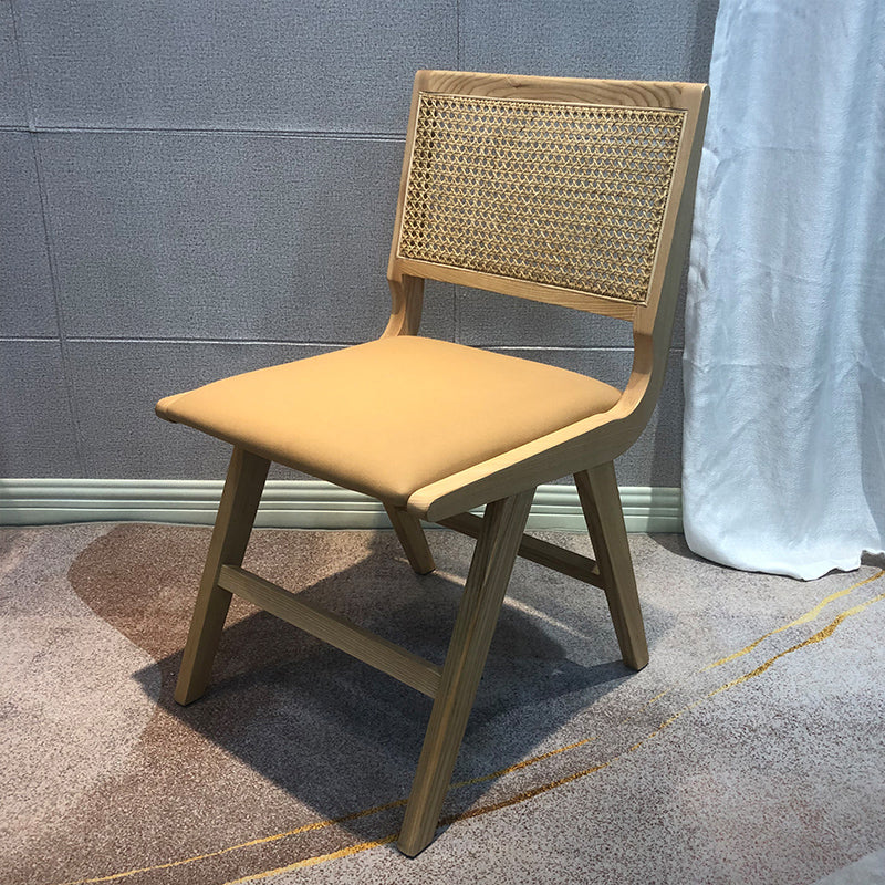 Chaise de salle à manger en bois de style contemporain, chaise d'appoint à dossier ouvert pour cuisine