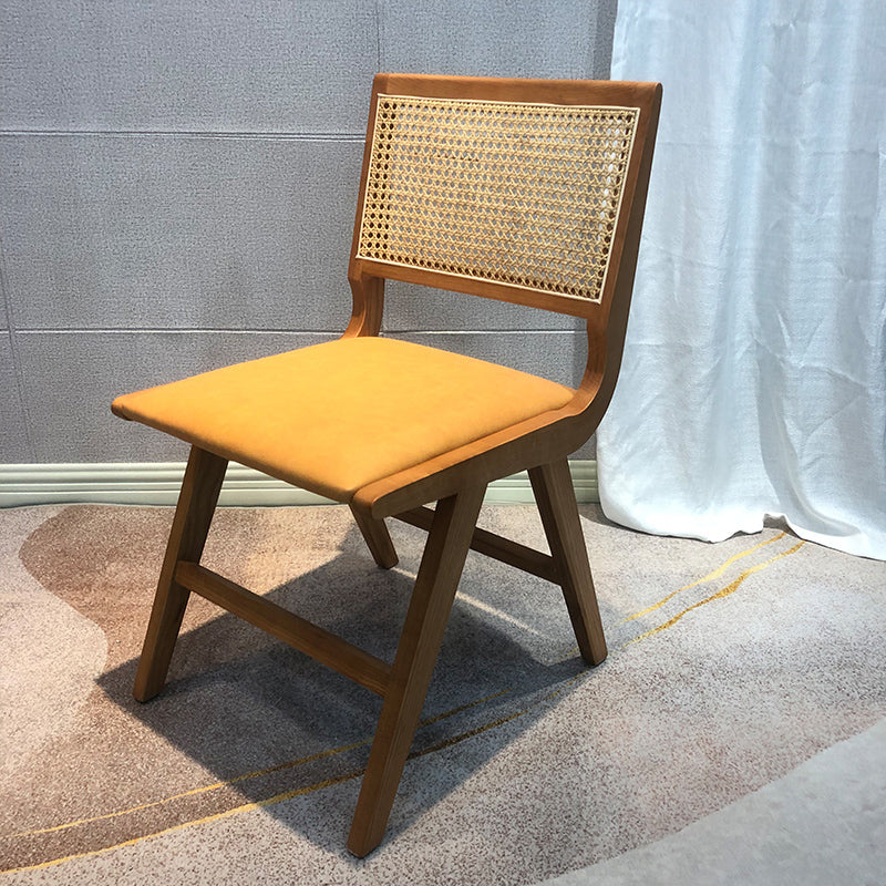 Chaise de salle à manger en bois de style contemporain, chaise d'appoint à dossier ouvert pour cuisine