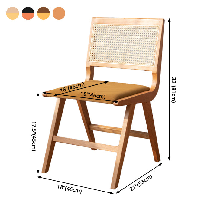 Silla de comedor de madera de estilo contemporáneo, respaldo abierto, silla lateral para cocina