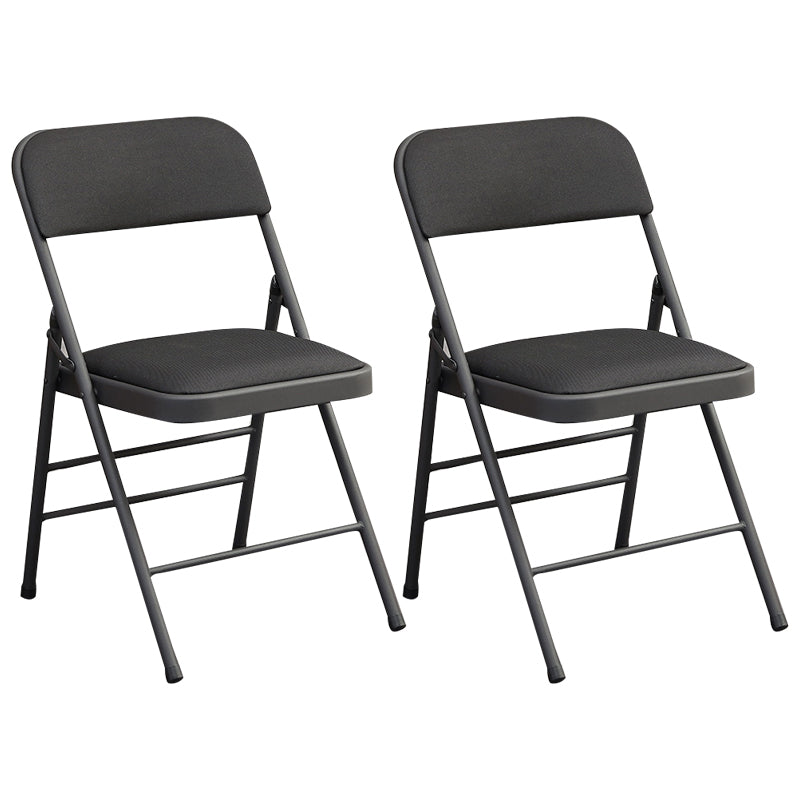 Silla de comedor de metal contemporáneo, silla lateral plegable sin brazos para el hogar, con respaldo abierto