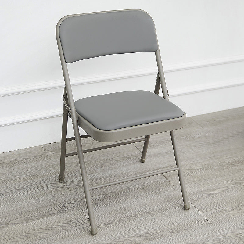 Chaise de salle à manger contemporaine en métal, chaise d'appoint pliante sans accoudoirs à dossier ouvert, pour la maison