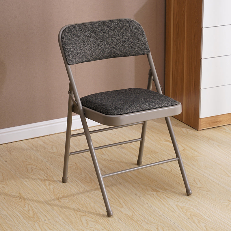 Chaise de salle à manger contemporaine en métal, chaise d'appoint pliante sans accoudoirs à dossier ouvert, pour la maison