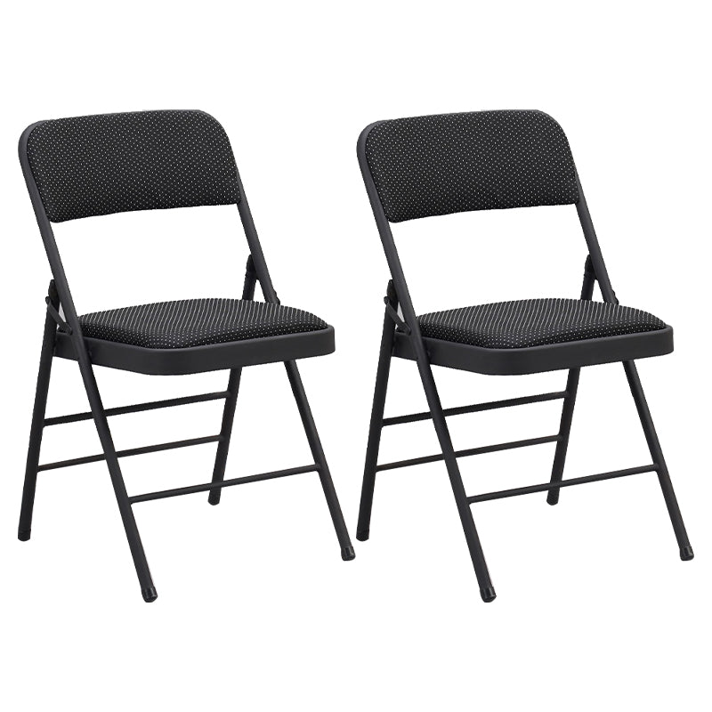 Silla de comedor de metal contemporáneo, silla lateral plegable sin brazos para el hogar, con respaldo abierto