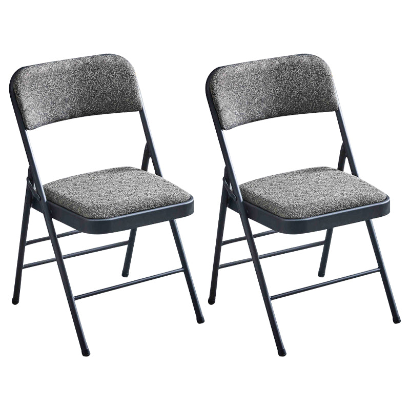 Silla de comedor de metal contemporáneo, silla lateral plegable sin brazos para el hogar, con respaldo abierto