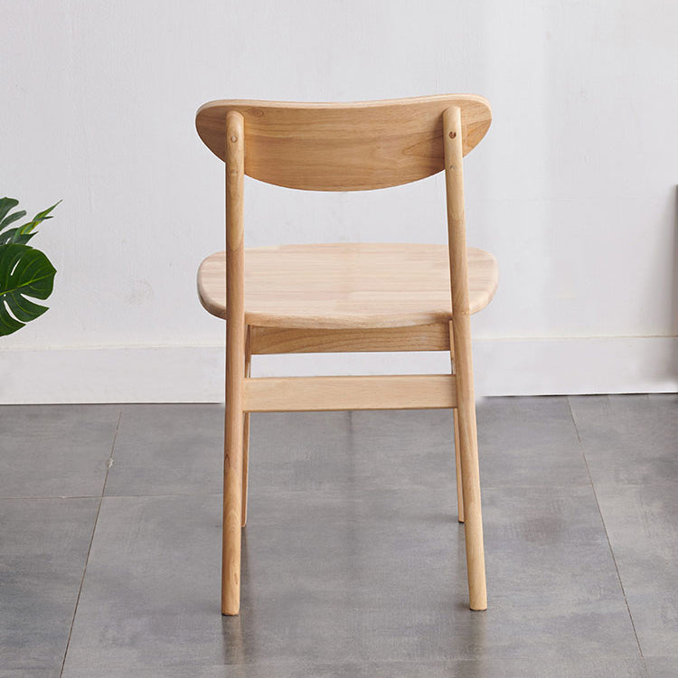 Chaises de salle à manger en bois de style contemporain, chaise d'appoint à dossier ouvert pour cuisine (Ensemble de 2)