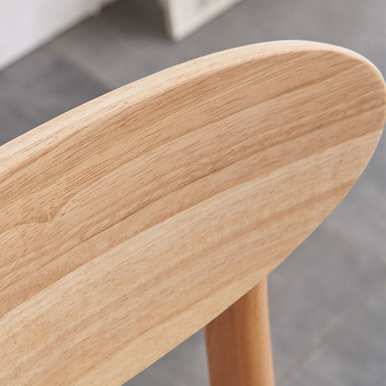 Chaises de salle à manger en bois de style contemporain, chaise d'appoint à dossier ouvert pour cuisine (Ensemble de 2)