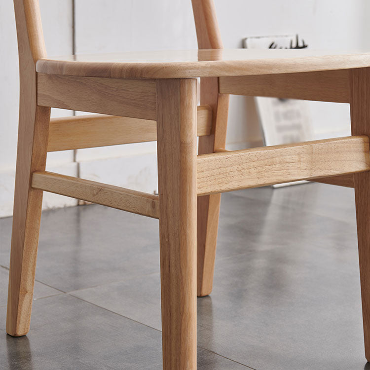Chaises de salle à manger en bois de style contemporain, chaise d'appoint à dossier ouvert pour cuisine (Ensemble de 2)