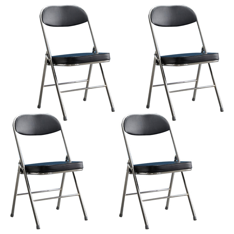 Chaise d'appoint moderne en métal, intérieur et extérieur, sans accoudoirs, coussinée, dossier ouvert, pour salle à manger