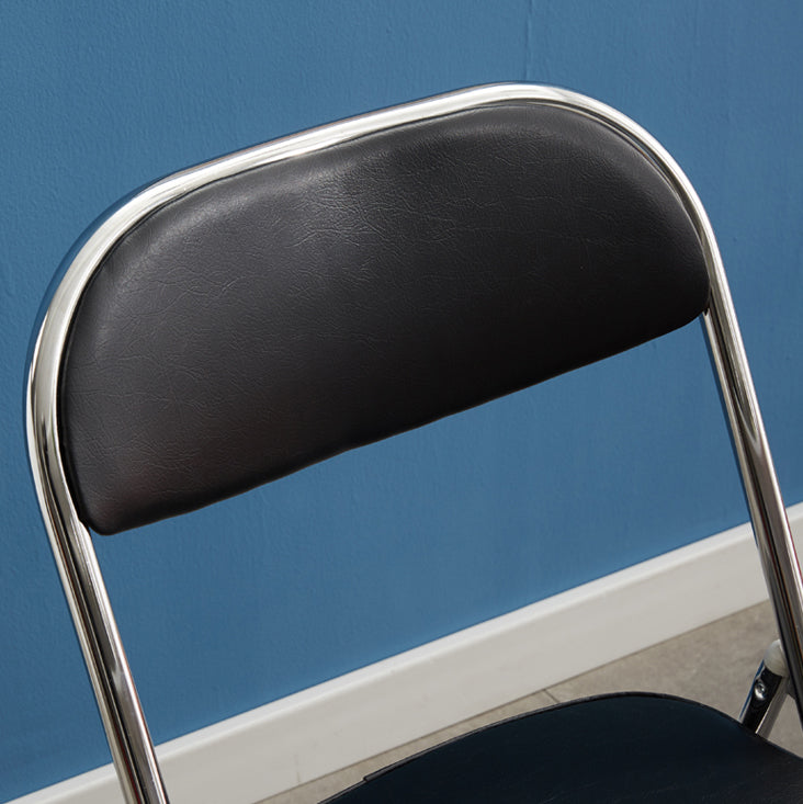 Chaise d'appoint moderne en métal, intérieur et extérieur, sans accoudoirs, coussinée, dossier ouvert, pour salle à manger