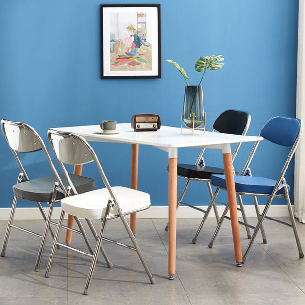 Chaise d'appoint moderne en métal, intérieur et extérieur, sans accoudoirs, coussinée, dossier ouvert, pour salle à manger