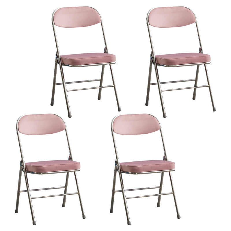 Chaise d'appoint moderne en métal, intérieur et extérieur, sans accoudoirs, coussinée, dossier ouvert, pour salle à manger