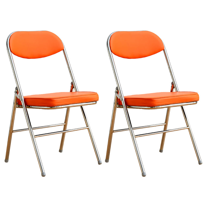 Chaise d'appoint moderne en métal, intérieur et extérieur, sans accoudoirs, coussinée, dossier ouvert, pour salle à manger