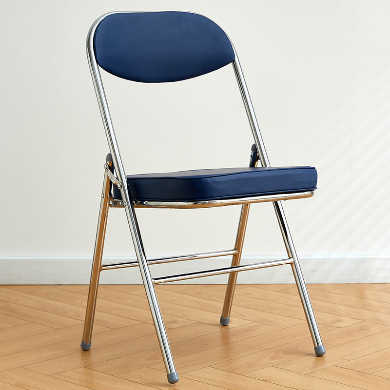 Chaise d'appoint moderne en métal, intérieur et extérieur, sans accoudoirs, coussinée, dossier ouvert, pour salle à manger