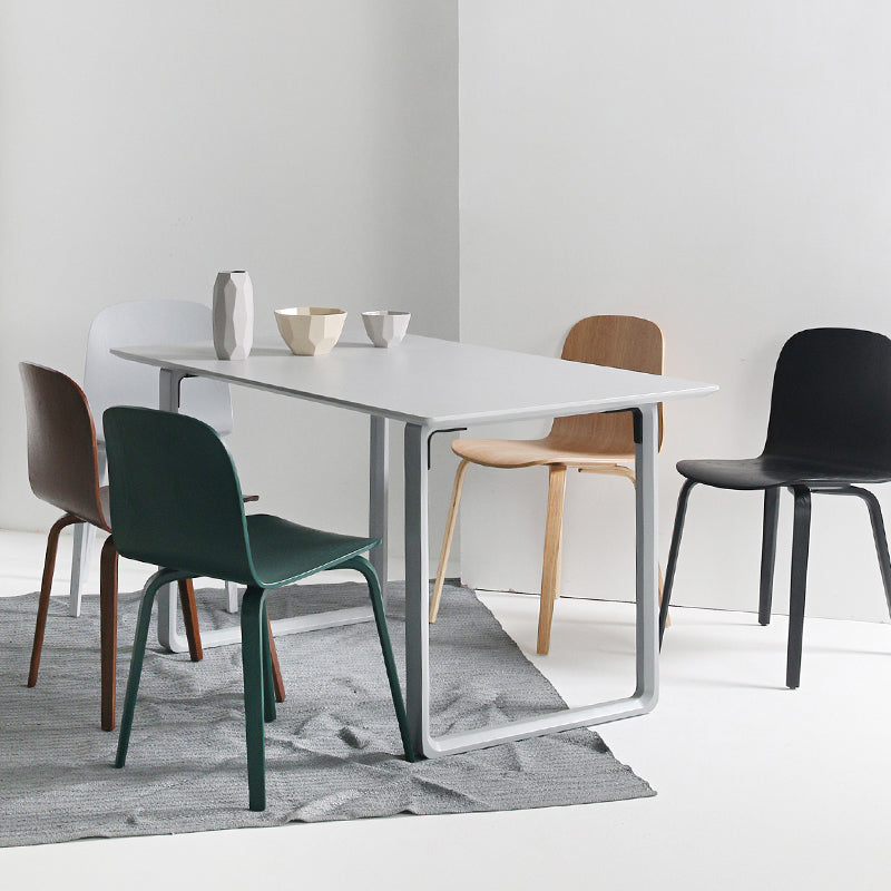 Chaise d'appoint de salle à manger de Style moderne, sans accoudoirs, à dossier solide, avec pieds en bois, pour la cuisine