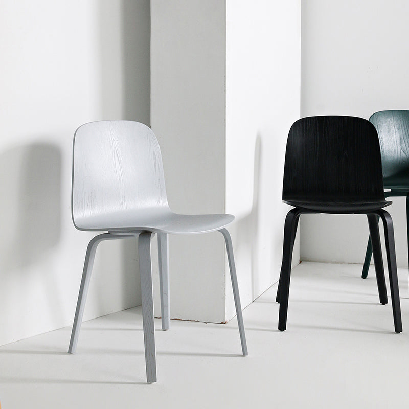 Chaise d'appoint de salle à manger de Style moderne, sans accoudoirs, à dossier solide, avec pieds en bois, pour la cuisine