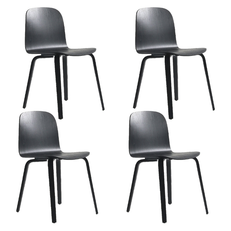 Chaise d'appoint de salle à manger de Style moderne, sans accoudoirs, à dossier solide, avec pieds en bois, pour la cuisine