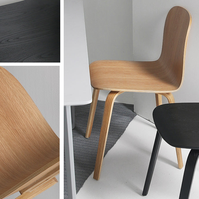 Chaise d'appoint de salle à manger de Style moderne, sans accoudoirs, à dossier solide, avec pieds en bois, pour la cuisine
