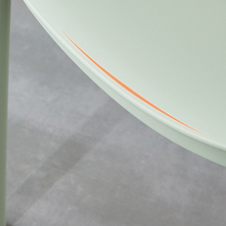 Chaise de salle à manger scandinave en plastique, dossier ouvert, finition mate