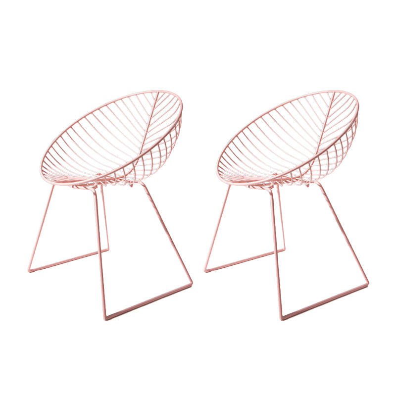 Chaises de salle à manger sans accoudoirs de style industriel, chaises d'appoint avec pieds en métal