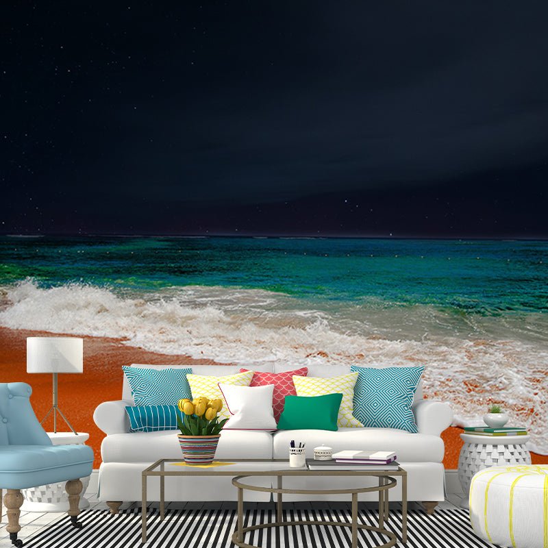 Beach Landscape Murals for Sleeping Room Home Decor, Moisture Resistant